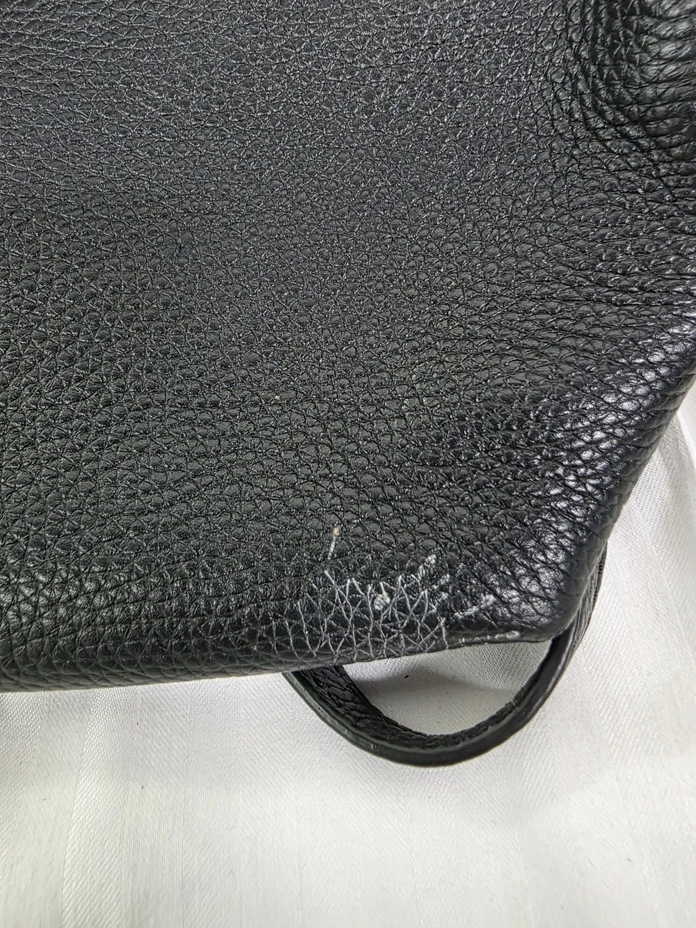 Michael Kors Black Pebbled Leather Backpack